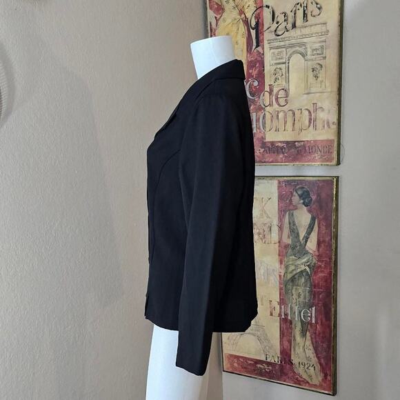 Vintage 90s/Y2K Fashion Bug Black Blazer Style Button Down - Picture 3 of 5